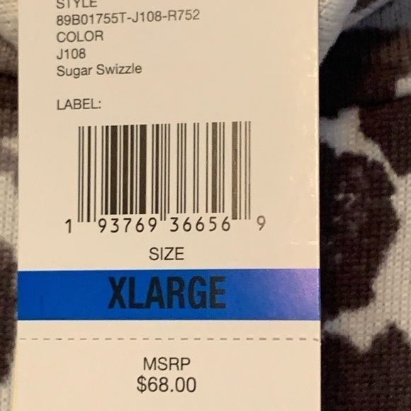 C&C CALIFORNIA Super Soft Asymmetrical Hem Knit Animal Print Top XL NEW - Picture 9 of 10